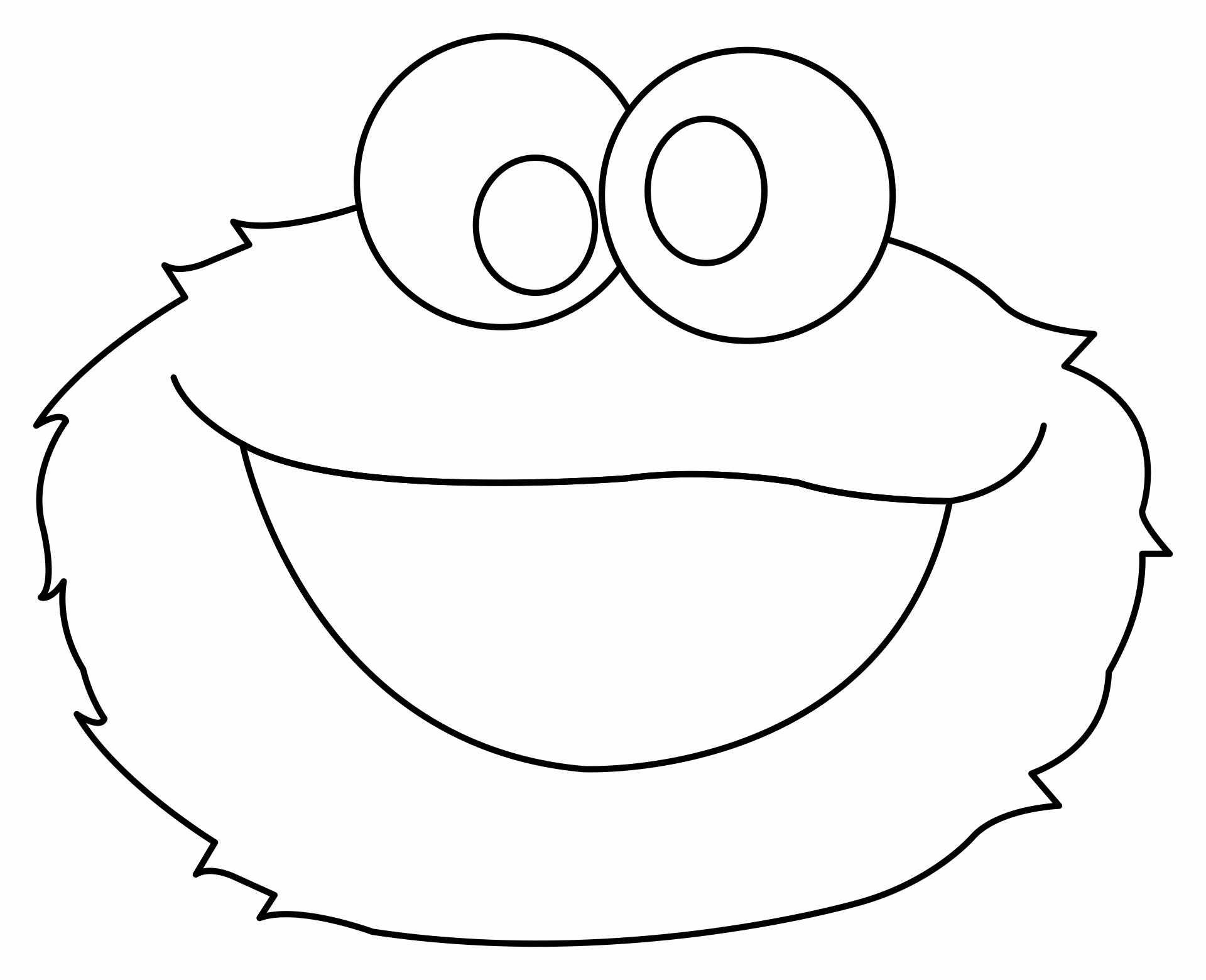 Cookie Monster Face Coloring Pages