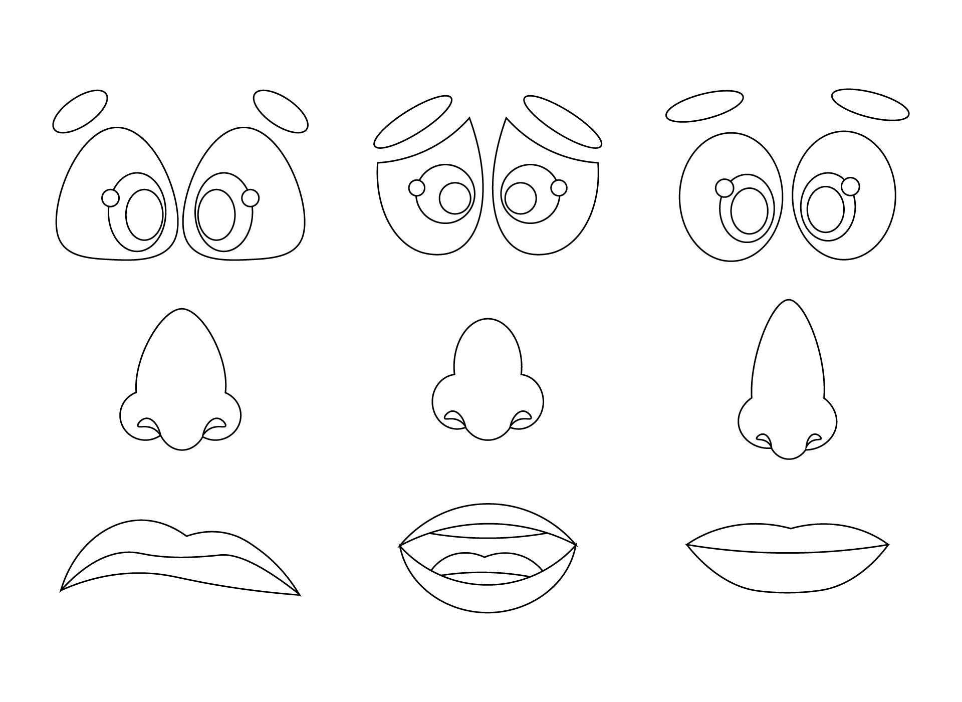 Eyes Nose Mouth Clipart Printables Eyes Nose Mouth Clipart Printables