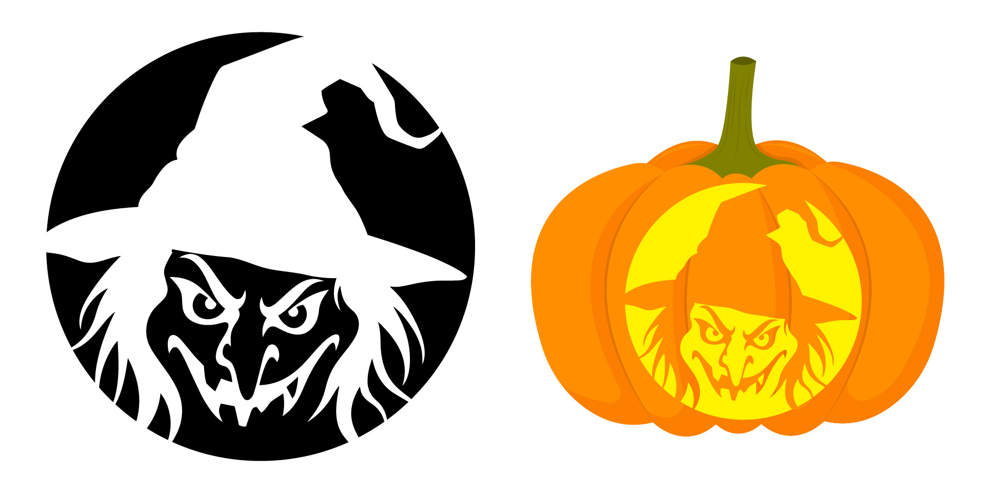 Halloween Witch Face Stencil Art Halloween Witch Face Stencil Art