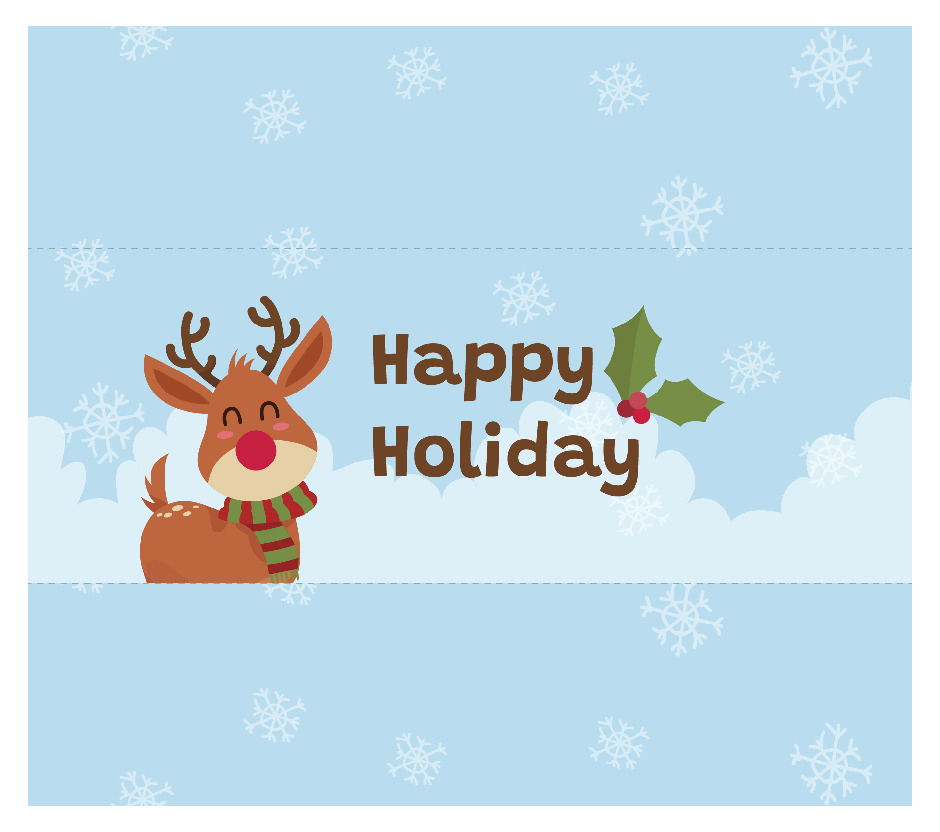 Holiday Reindeer Chocolate Wrapper Printable Holiday Reindeer Chocolate Wrapper Printable