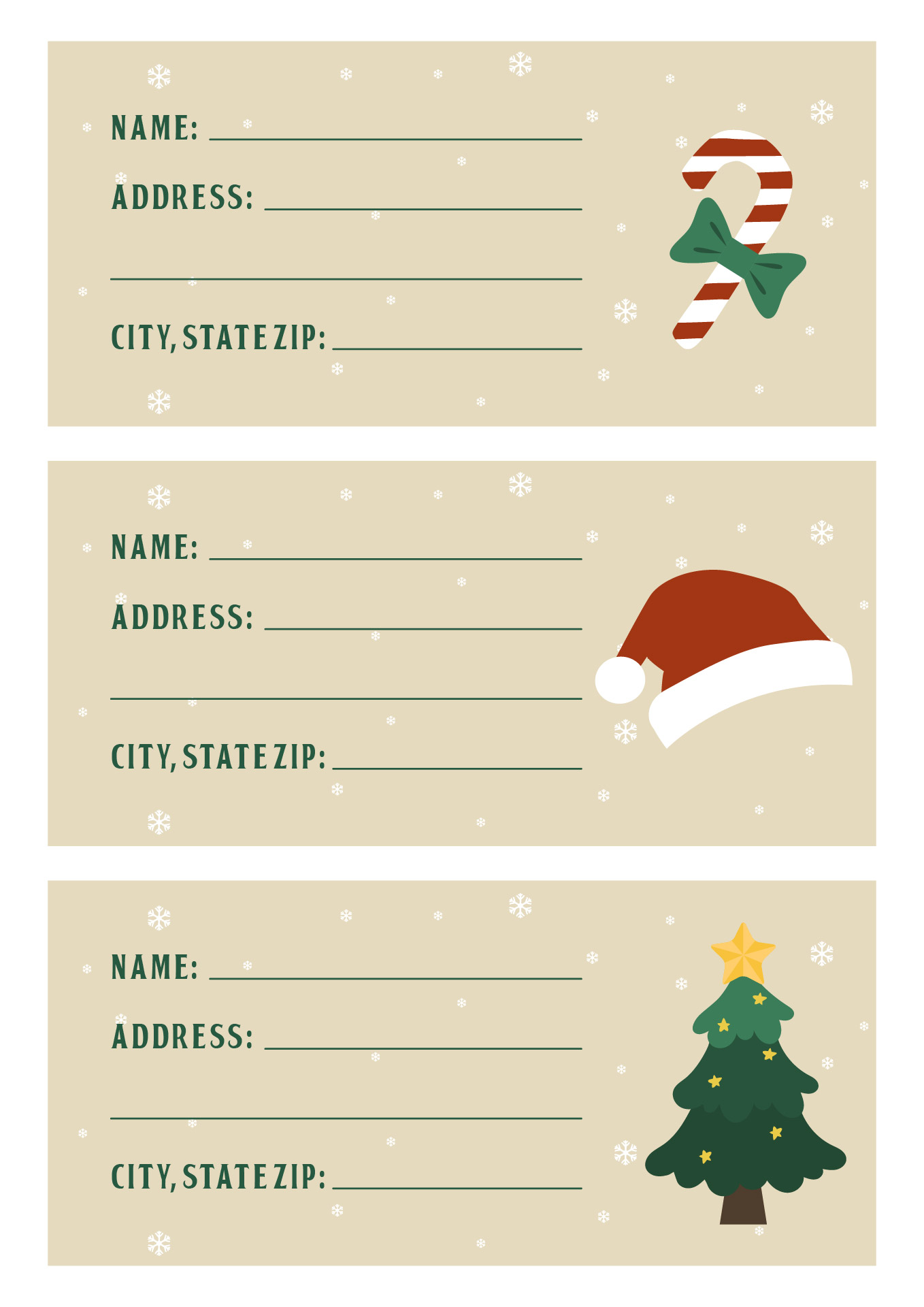 Merry Christmas Address Labels Printable Merry Christmas Address Labels Printable