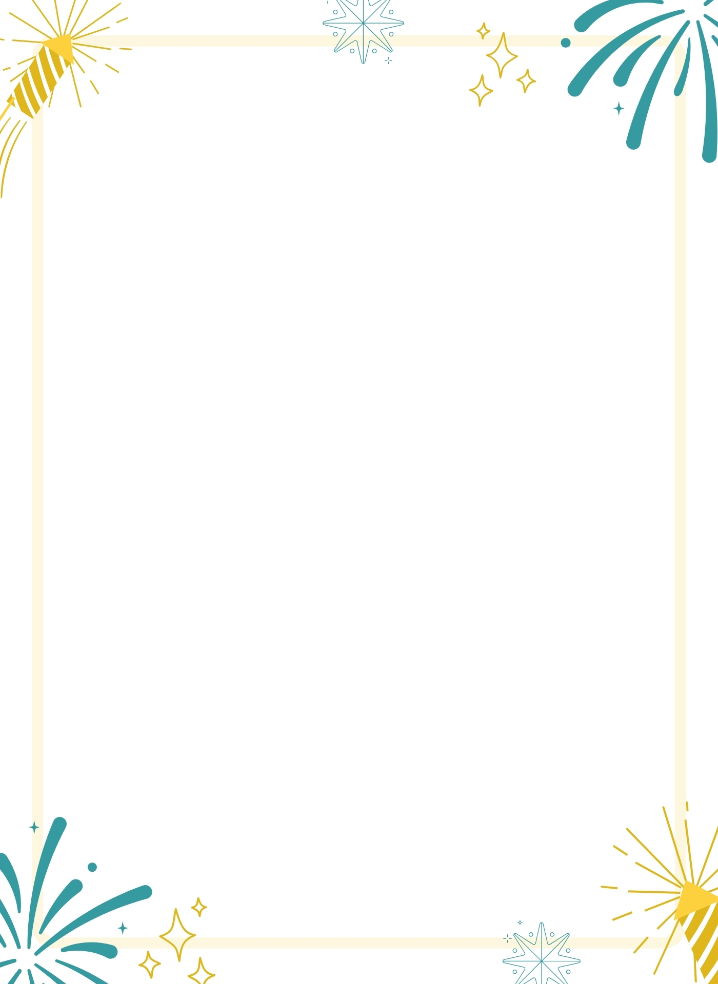 New Year’s Festive Letterhead Paper New Year’s Festive Letterhead Paper