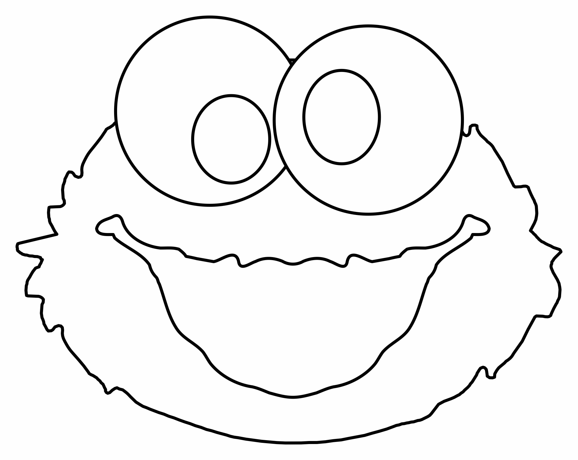 Preschool Cookie Monster Face Worksheets