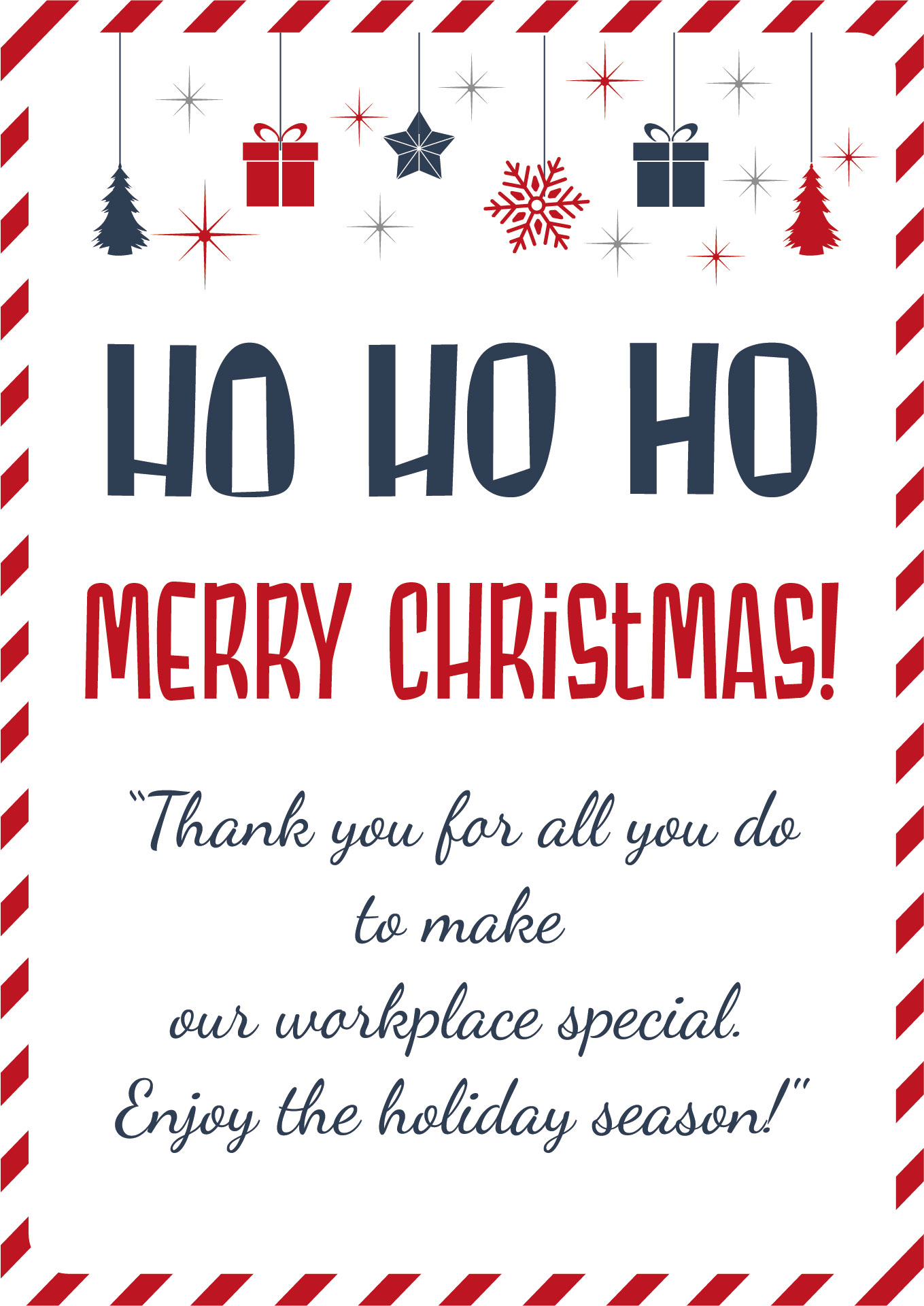 Printable Christmas Greetings for Employees Printable Christmas Greetings for Employees