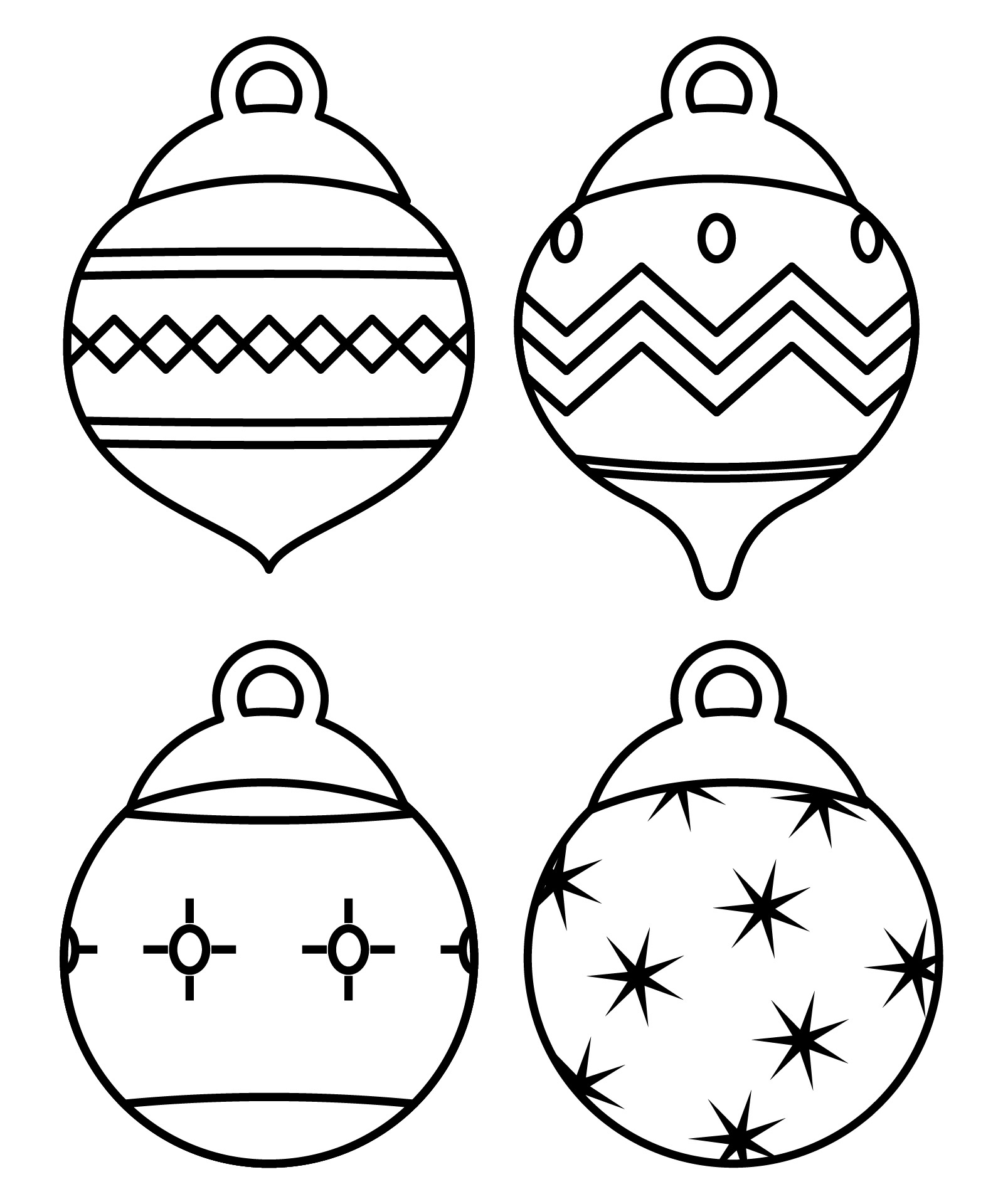 Printable Christmas Ornaments Cutouts for Kids Printable Christmas Ornaments Cutouts for Kids