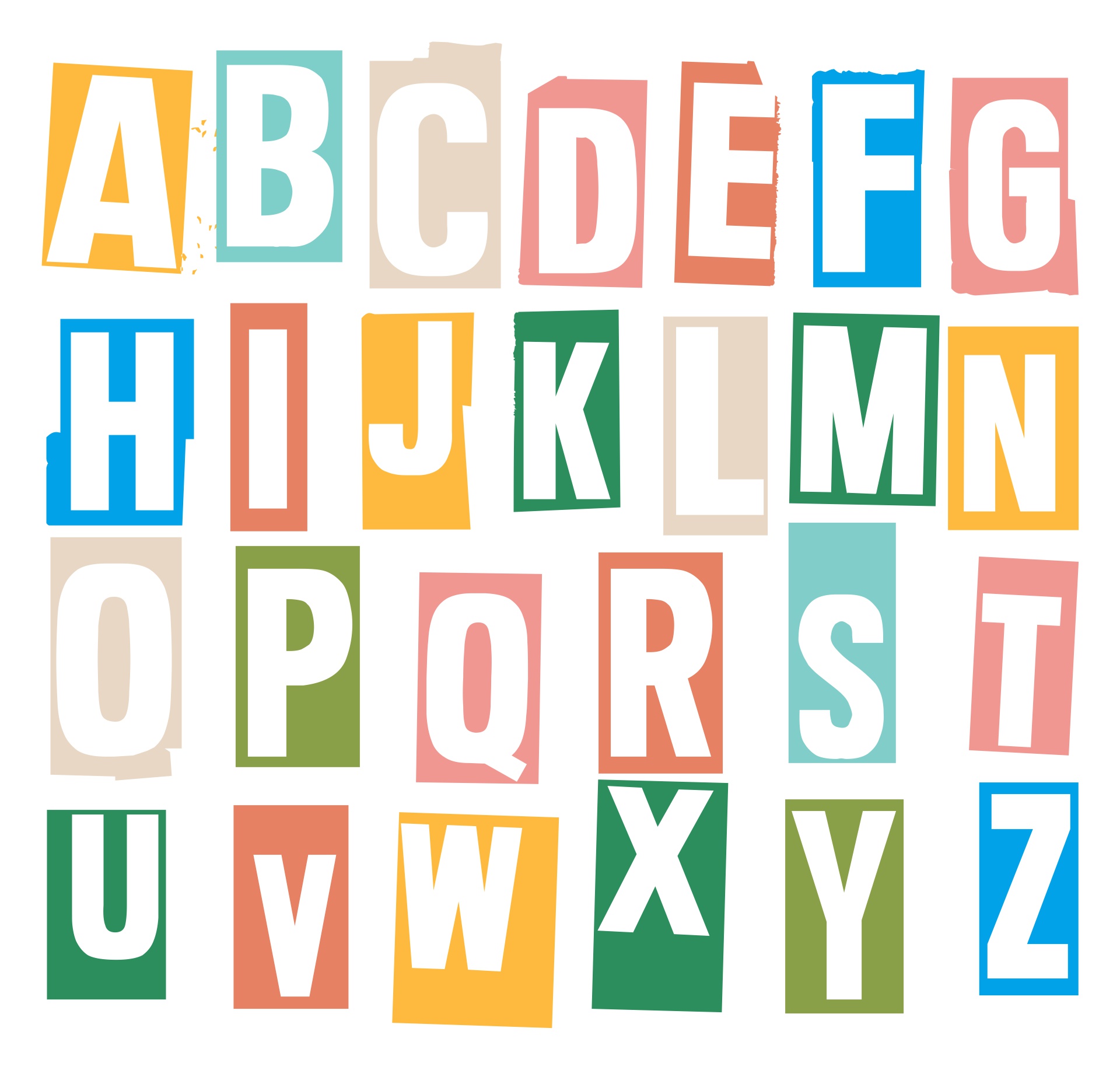 Printable Colorful Alphabet Cut Outs Printable Colorful Alphabet Cut Outs