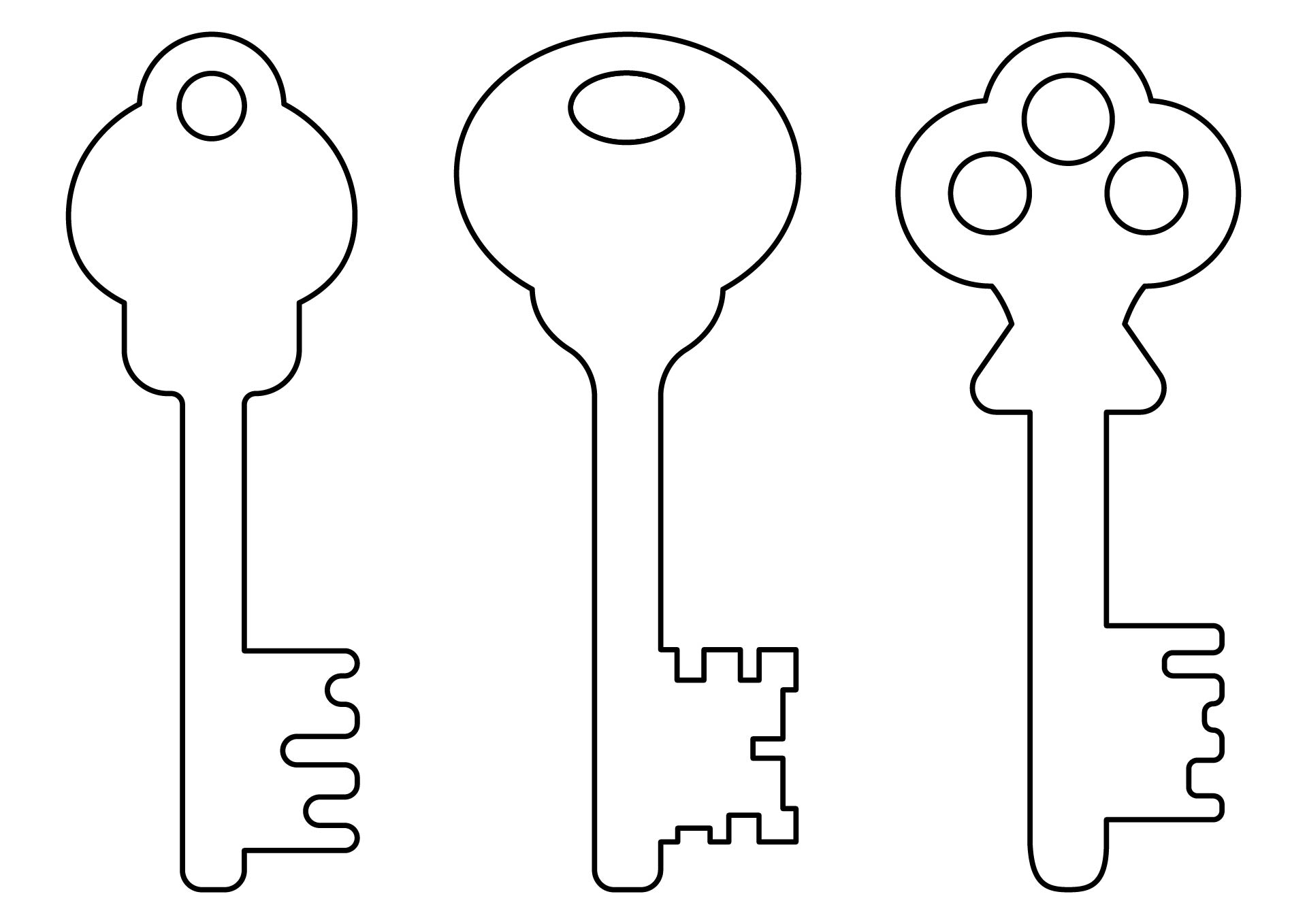 Printable Key Image for Coloring Printable Key Image for Coloring