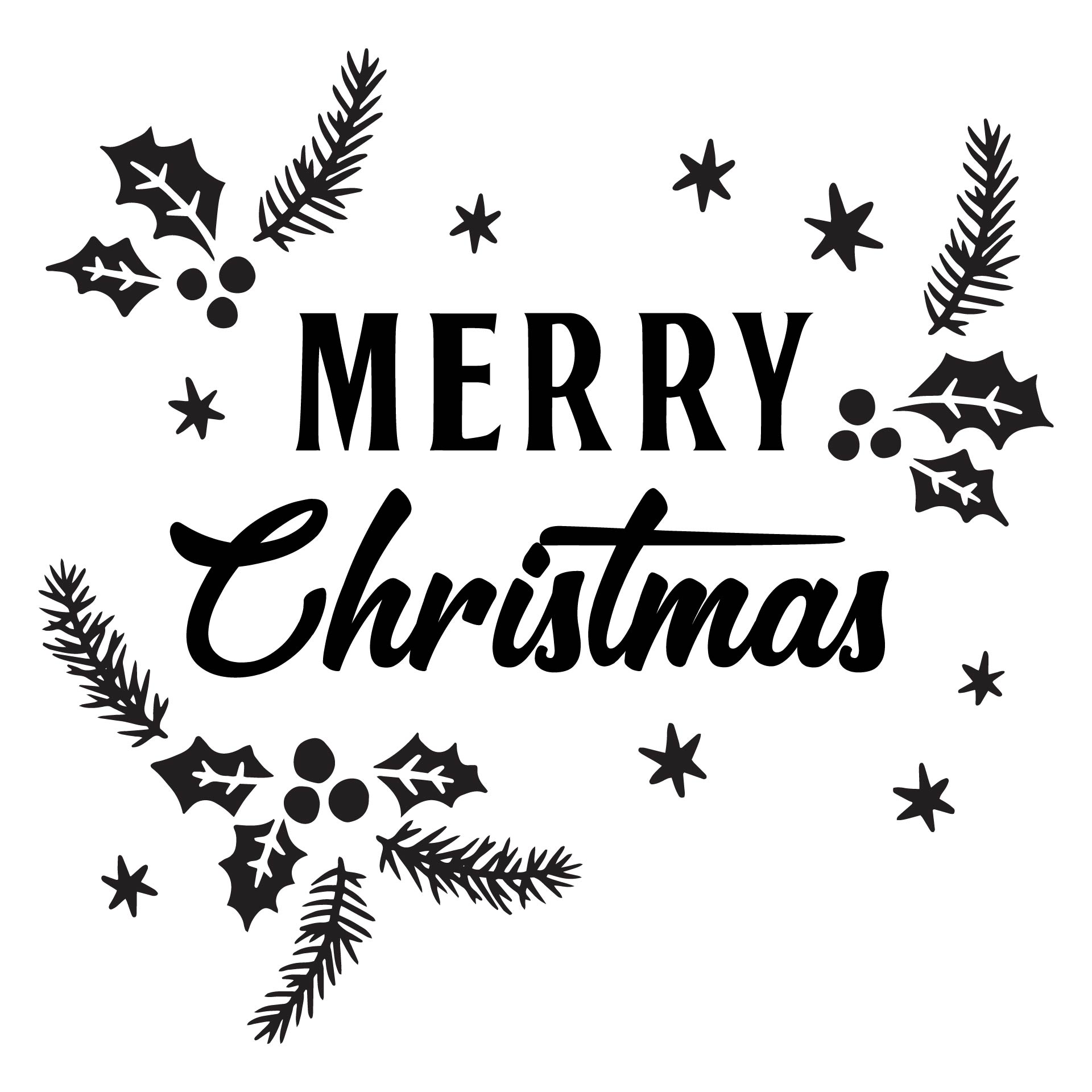 Printable Monochrome Christmas Cards Printable Monochrome Christmas Cards