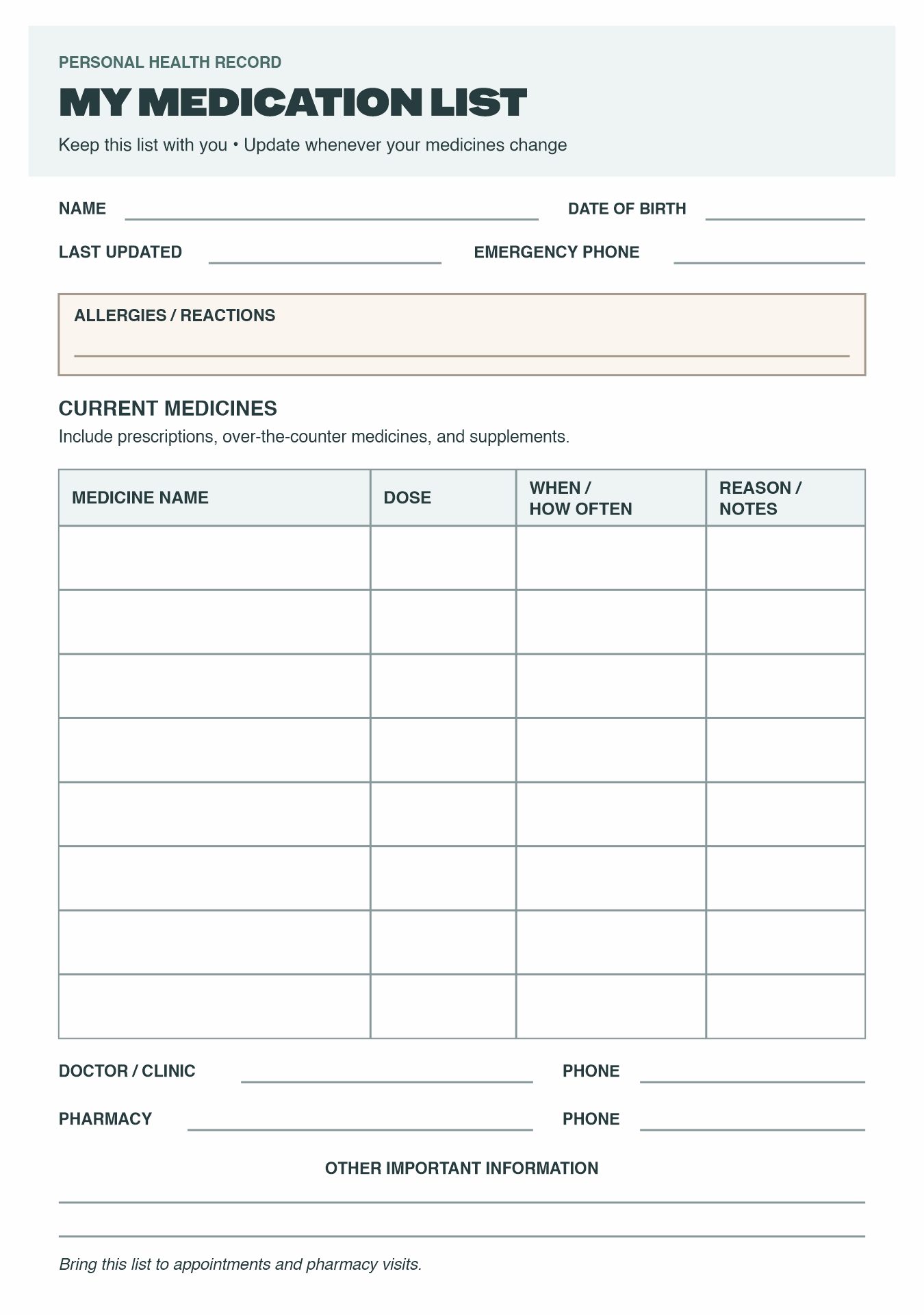 Printable purse-sized drug list Printable purse-sized drug list
