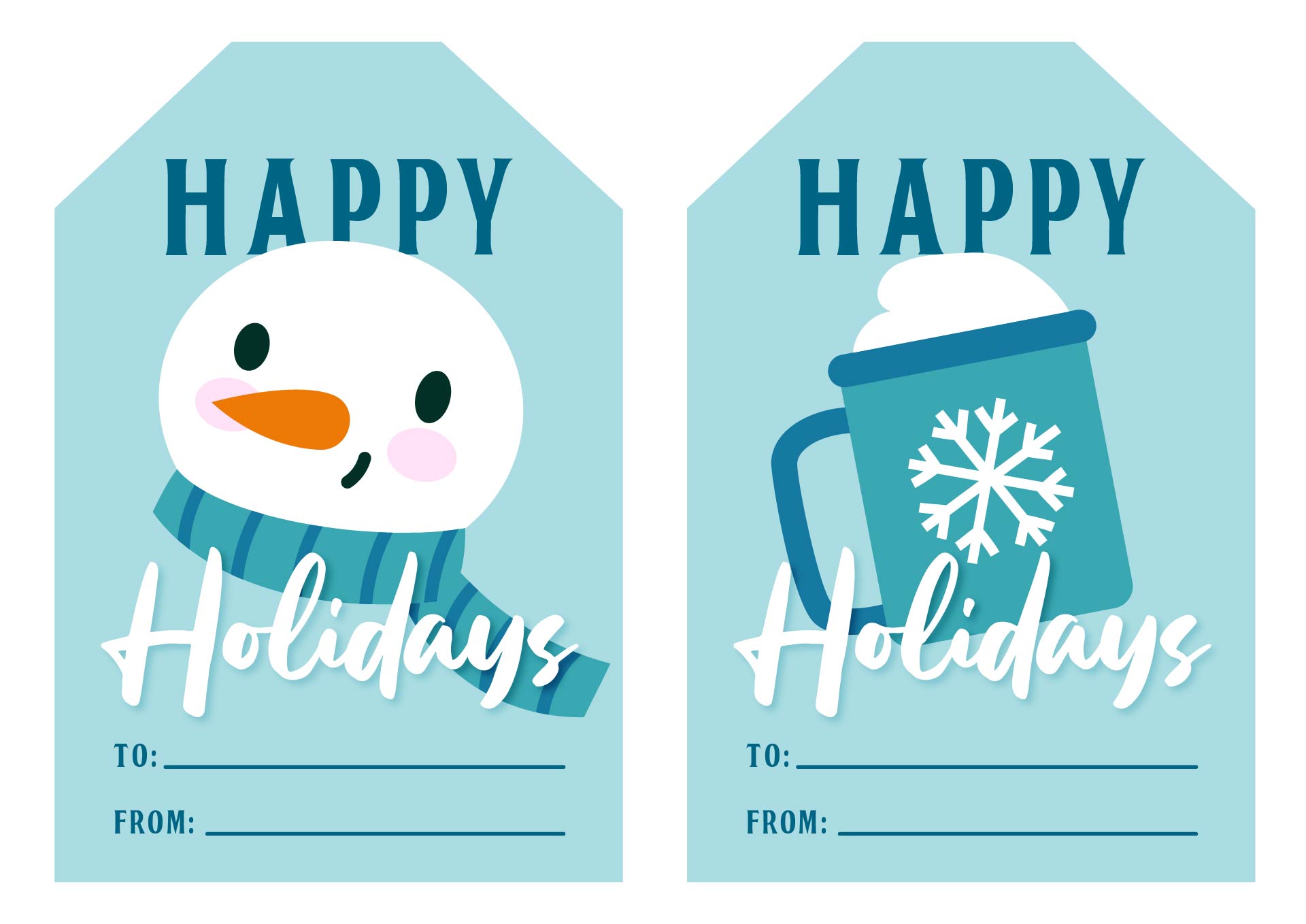 Substantial Winter Holiday Tags Printable Substantial Winter Holiday Tags Printable