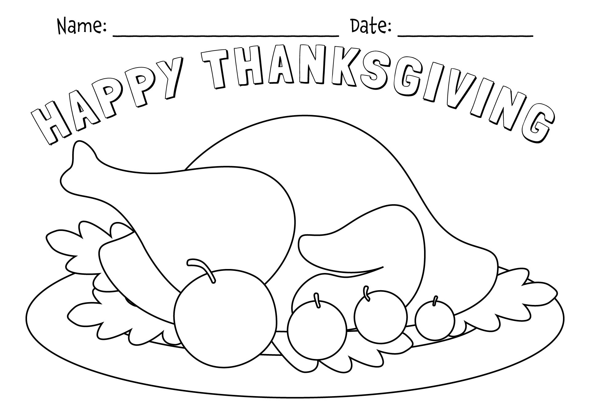 Thanksgiving Coloring Sheets for Kids Thanksgiving Coloring Sheets for Kids