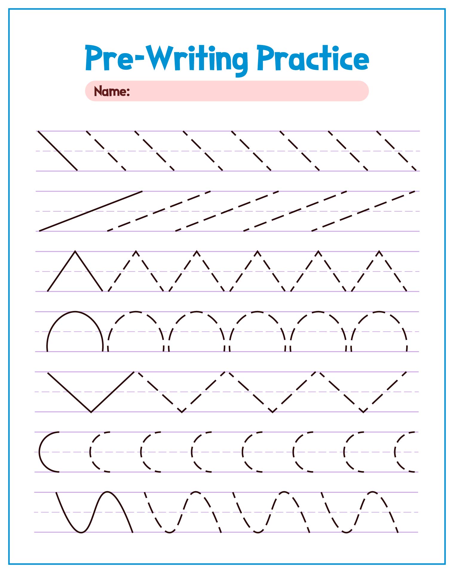 Toddler Pre Writing Skills Activity Sheet Toddler Pre Writing Skills Activity Sheet