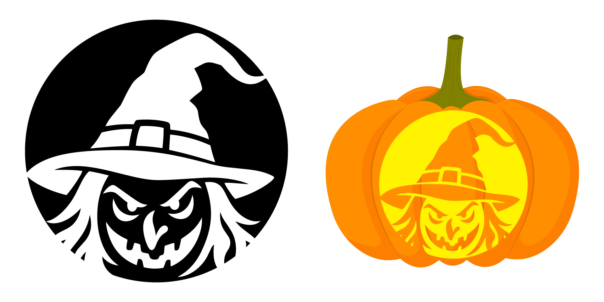 Witch Face Pumpkin Carving Stencil Witch Face Pumpkin Carving Stencil
